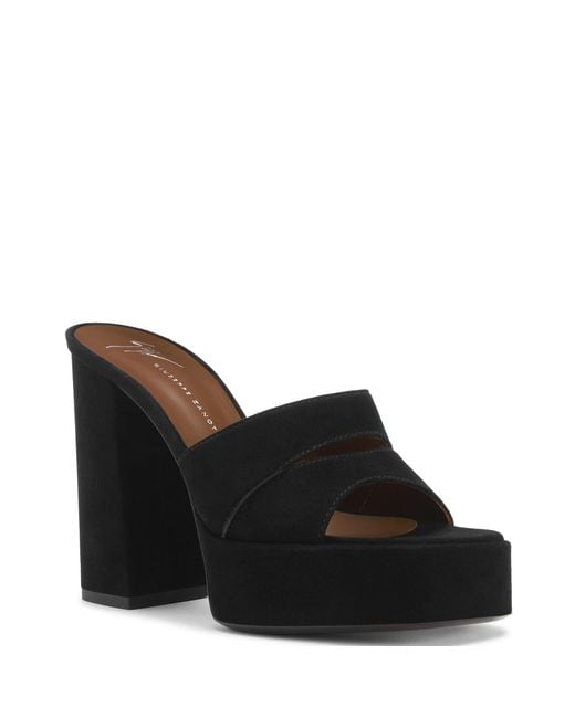 Giuseppe Zanotti Black Mirage Cut-Out Platform Sandals