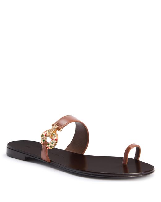 Giuseppe Zanotti Brown Jaylen Flat