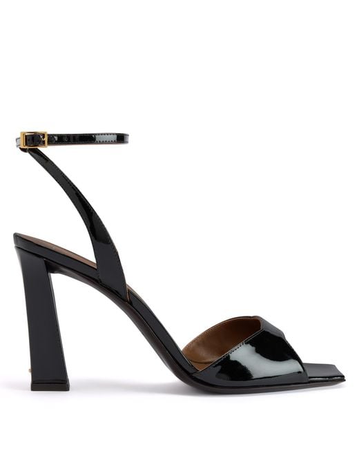 Giuseppe Zanotti Black Venice Square-Toe Sandals