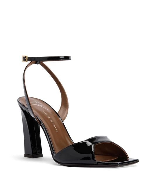 Giuseppe Zanotti Black Venice Square-Toe Sandals