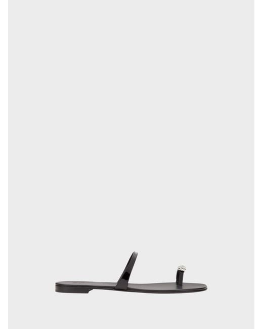 Giuseppe Zanotti Multicolor Patent Leather Flat Sandal Ring