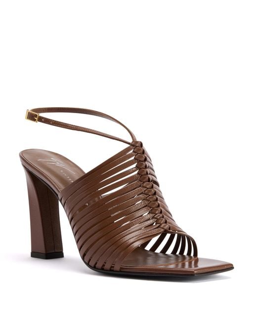 Giuseppe Zanotti Brown Jane Square-Toe Sandals