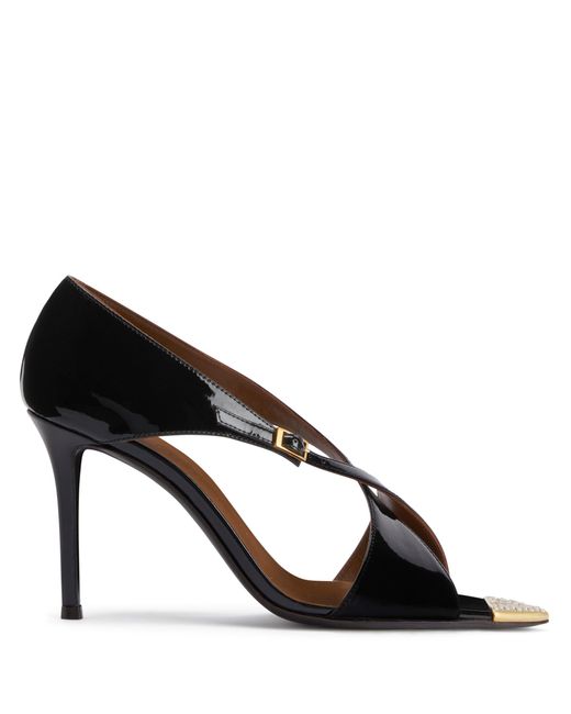 Giuseppe Zanotti Black Intriigo Croisée Crystal 90