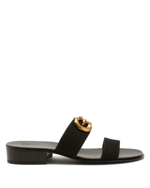 Giuseppe Zanotti Gregorie Sandalen Mit Logo-Schild in Black für Herren