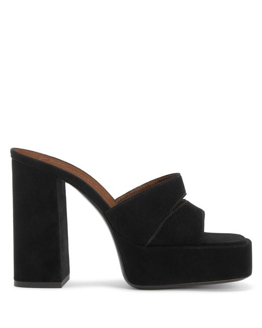 Giuseppe Zanotti Black Mirage Cut-Out Platform Sandals