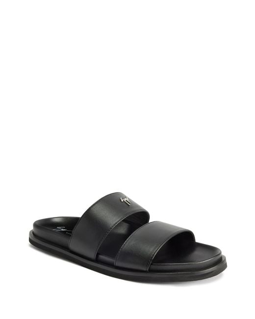 Sandales Urbaner En Cuir À Double Brides Giuseppe Zanotti pour homme en coloris Black
