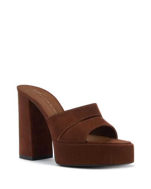Giuseppe Zanotti Brown Cut-Out Sandals