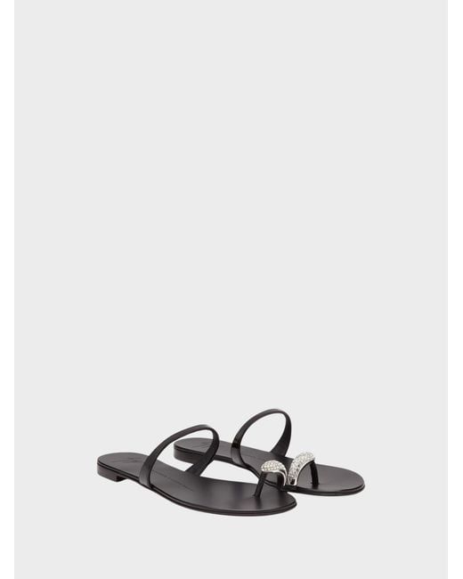 Giuseppe Zanotti Multicolor Patent Leather Flat Sandal Ring
