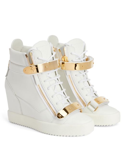 Giuseppe Zanotti White Coby Wedge
