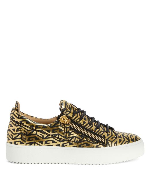 Giuseppe Zanotti Brown Gail Monogram Sneakers