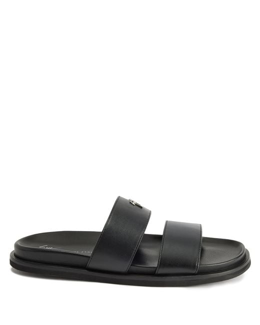 Sandales Urbaner En Cuir À Double Brides Giuseppe Zanotti pour homme en coloris Black