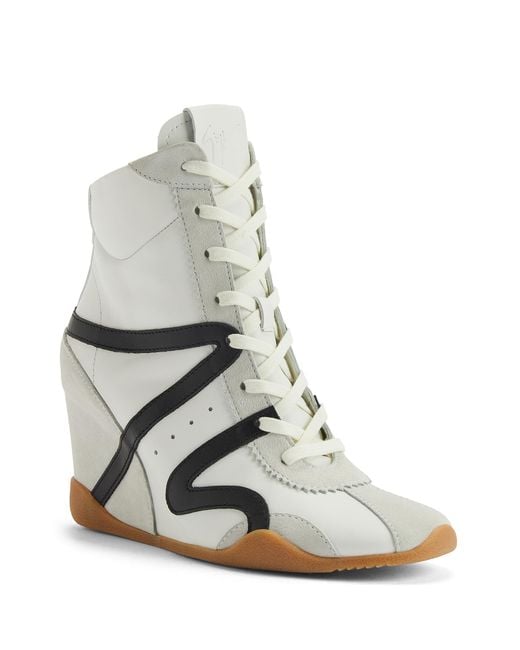 Giuseppe Zanotti White Top Wedge