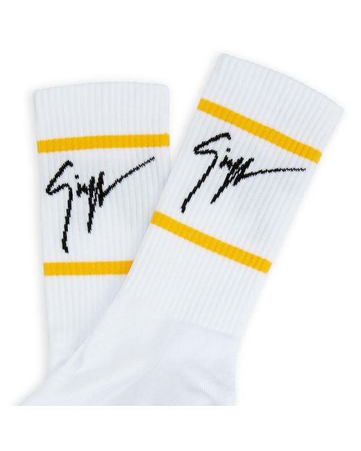 Giuseppe Zanotti White Gz-Socks for men