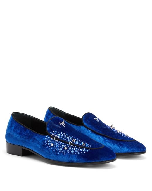 Giuseppe Zanotti Blue Alvaro Studs for men