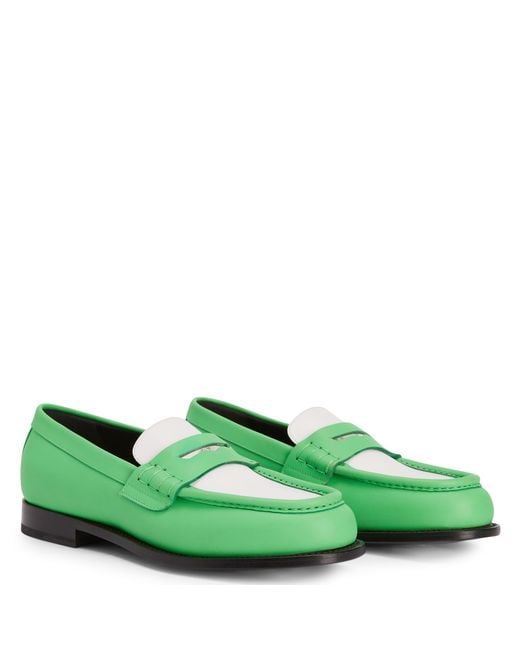 Giuseppe Zanotti Green Euro Loafer for men