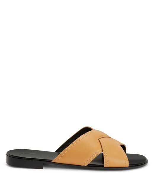 Giuseppe Zanotti Brown Flavio Slip-On Sandals for men