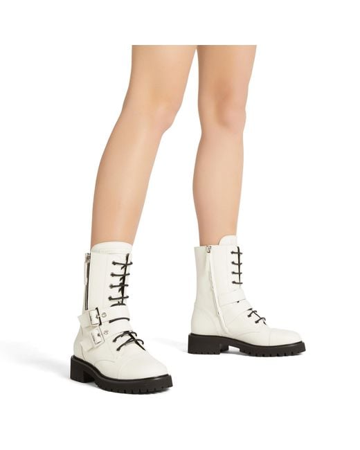 Giuseppe Zanotti White Urban Biker