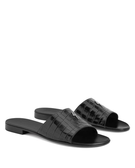 Giuseppe Zanotti Black Sandals for men