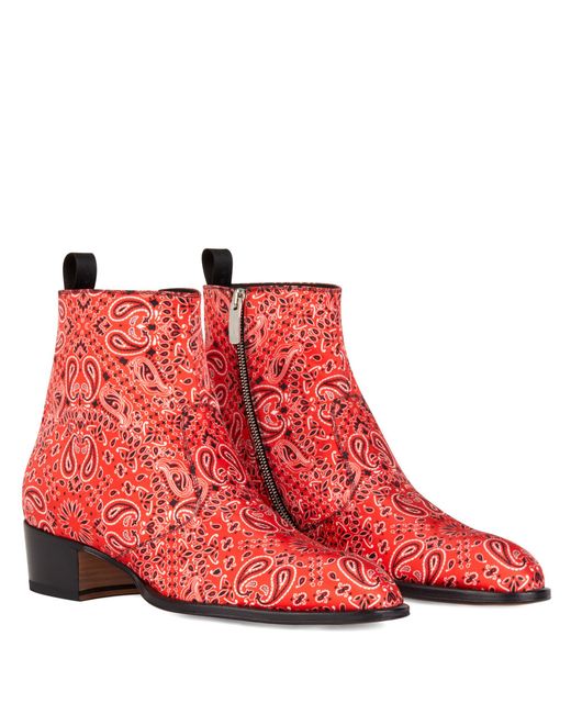 Giuseppe Zanotti Red Sheldon Paisly for men