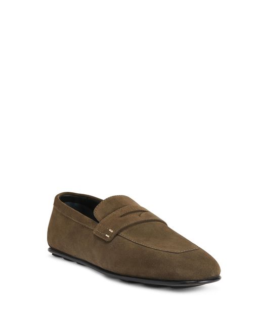 Giuseppe Zanotti Brown Cristophe Suede Loafers for men