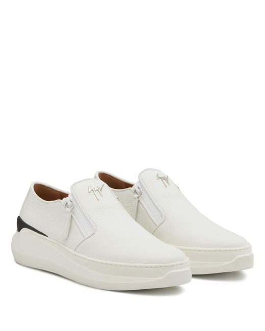 Giuseppe Zanotti White Conley Zip for men