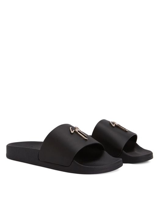 Giuseppe Zanotti Black Brett Slides