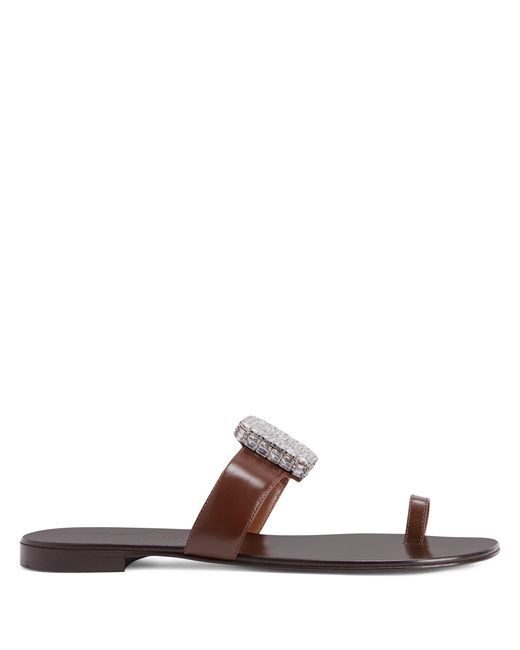 Giuseppe Zanotti Brown Blahir Flat