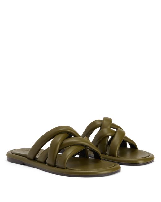 Giuseppe Zanotti Green Jacobseen Leather Sandals for men
