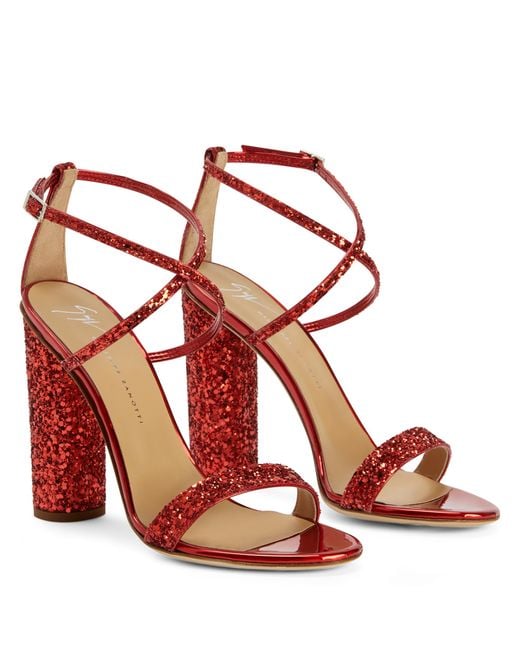 Giuseppe Zanotti Red Tara Glitter