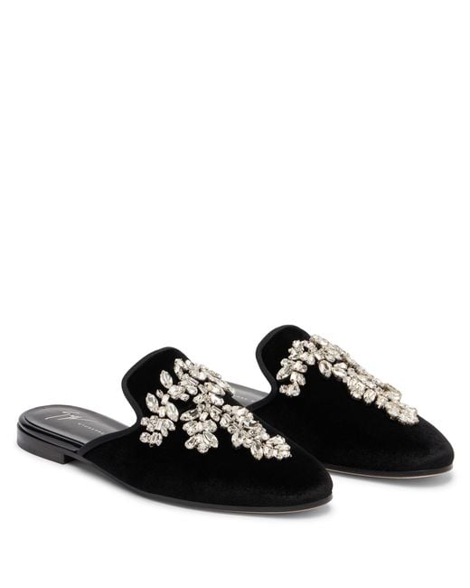 Giuseppe Zanotti Black Elsa Crystal
