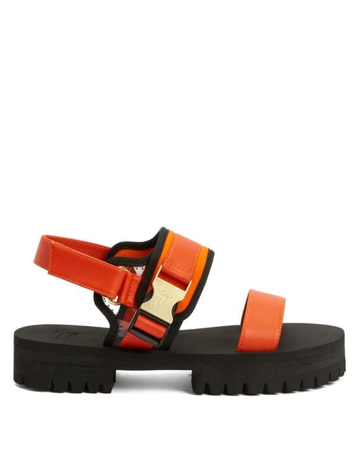 Giuseppe Zanotti Red Mederic Touch-strap Sandals for men