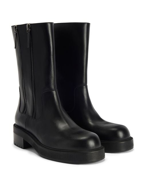 Giuseppe Zanotti Black Faustus Mid-Calf Combat Boots for men