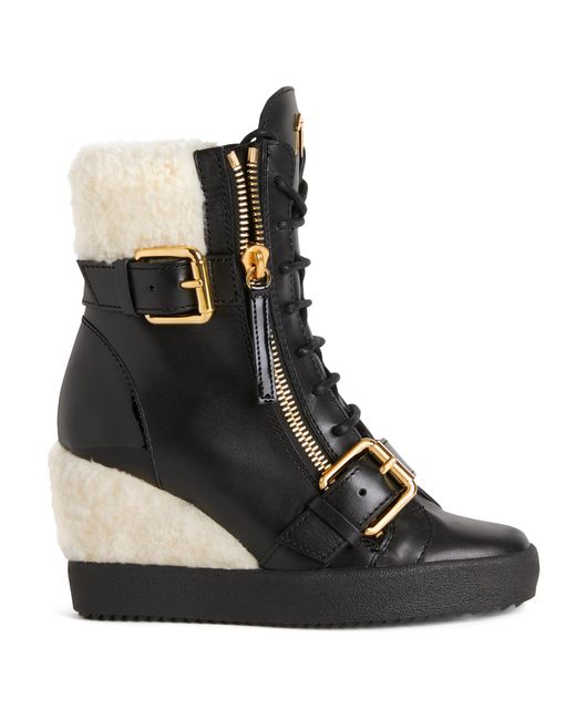 Giuseppe Zanotti Black Aitana Wedge