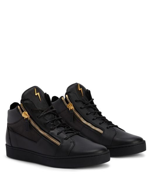 Giuseppe Zanotti Black Frankie Leather High-top Sneakers for men
