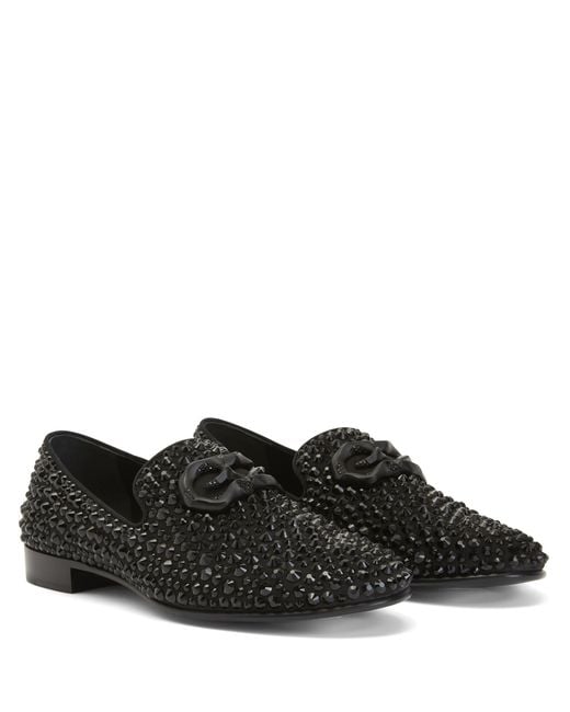 Giuseppe Zanotti Black Leopoldino Crystal for men