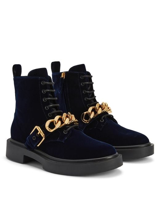 Giuseppe Zanotti Blue Adric Velvet for men