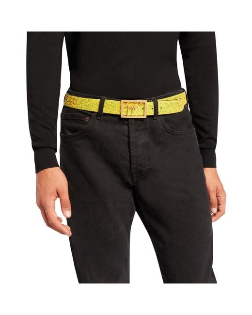 Giuseppe Zanotti Yellow Belts for men