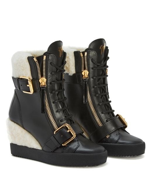 Giuseppe Zanotti Black Aitana Wedge