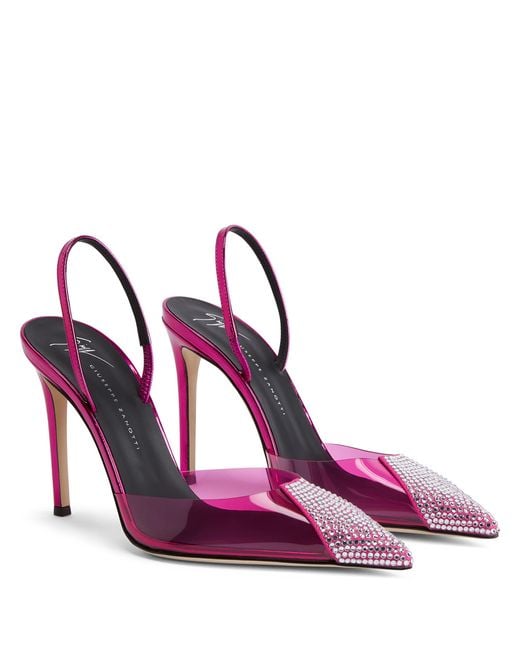 Giuseppe Zanotti Purple Leonor Crystal
