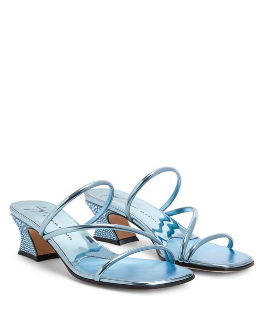 Giuseppe Zanotti Blue Aude Strass