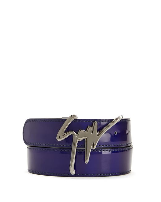 Giuseppe Zanotti logo-buckle Belt - Purple
