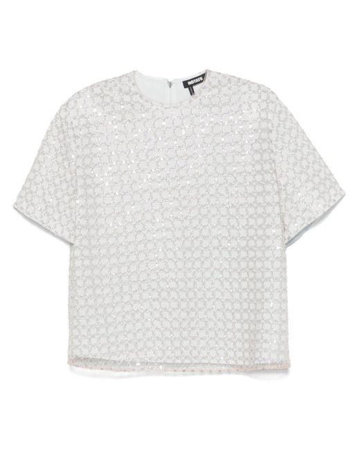 Top con perline di ROTATE BIRGER CHRISTENSEN in White da Uomo
