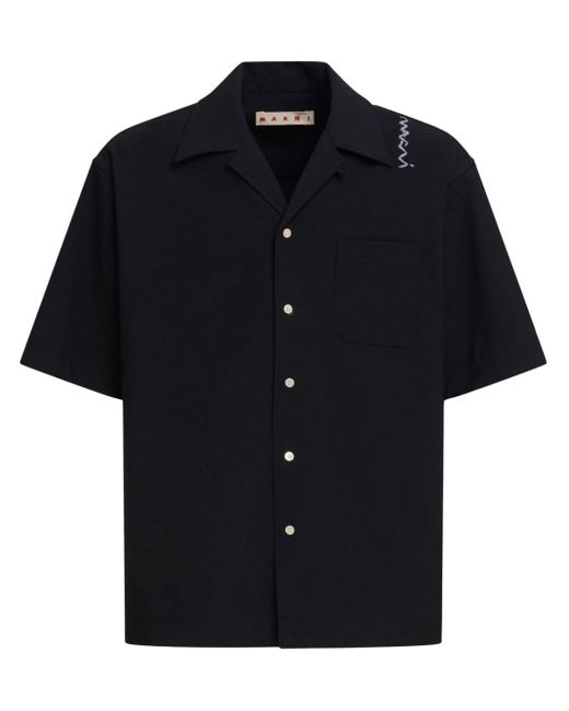 Camicia Con Colletto Alla Francese di Marni in Black da Uomo