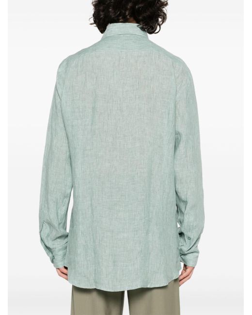 Camicia Pegaso con ricamo di Etro in Green da Uomo