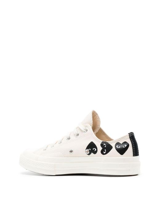 X Converse Chuck 70 Multi Heart canvas sneakers di COMME DES GARÇONS PLAY in White