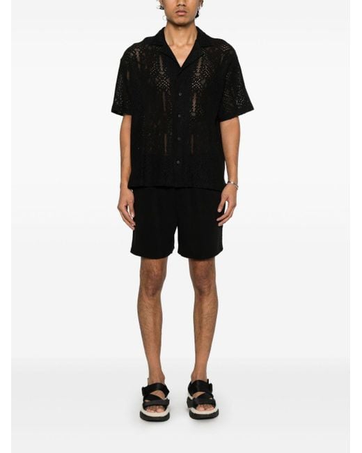 Camicia All'Uncinetto di Represent in Black da Uomo