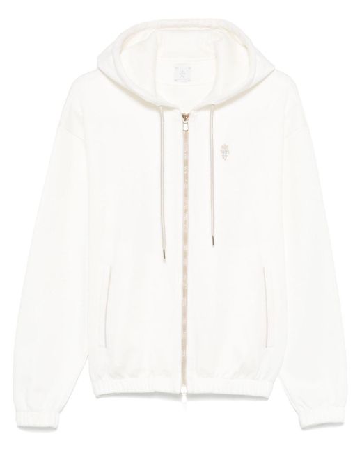 Felpa con cappuccio di Eleventy in White da Uomo