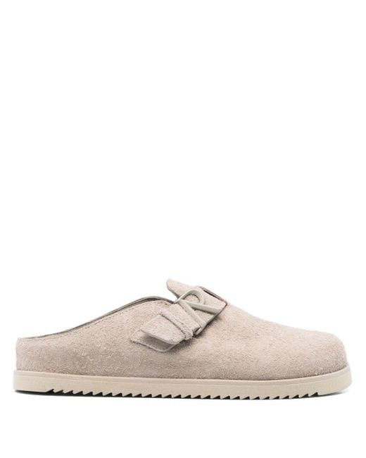 Slippers beige in camoscio di Represent in White da Uomo