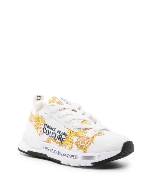 Sneakers dynamic watercolour couture di Versace in White