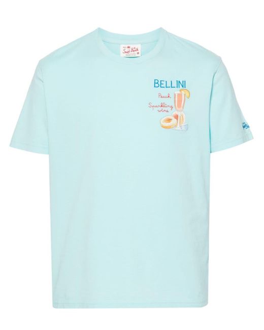 T-shirt con stampa di Mc2 Saint Barth in Blue da Uomo